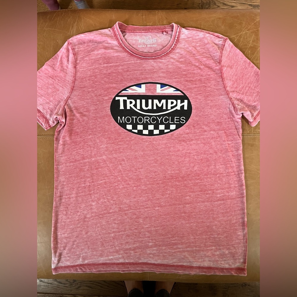 Triumph for Lucky Brand t shirt for men. Lightweight and disstressed style.